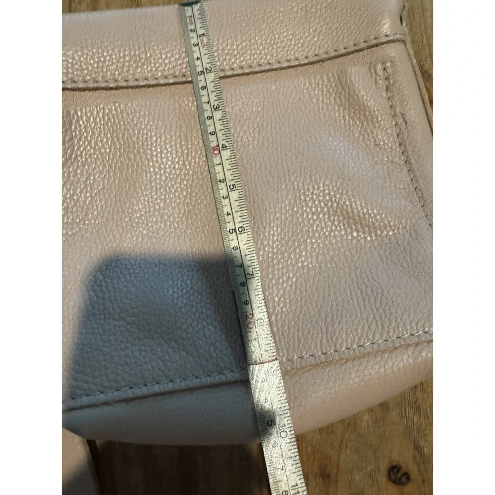 CALMA Genuine Leather Crossbody Bag Blush Pink Handcrafted in Spain